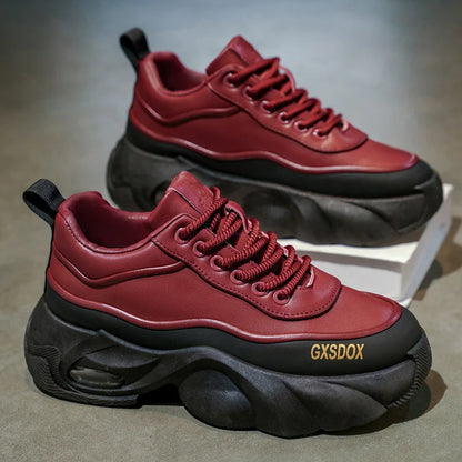 Chaussures pour hommes baskets hautes chaussures de sport de mode à semelles fines chaussures décontractées pour hommes anti-dérapant résistant à l'usure chaussures de course en plein air polyvalentes