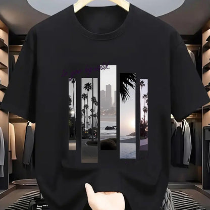 T-SHIRT MANCHES COURTES COL ROND HOMME, 100% COTON