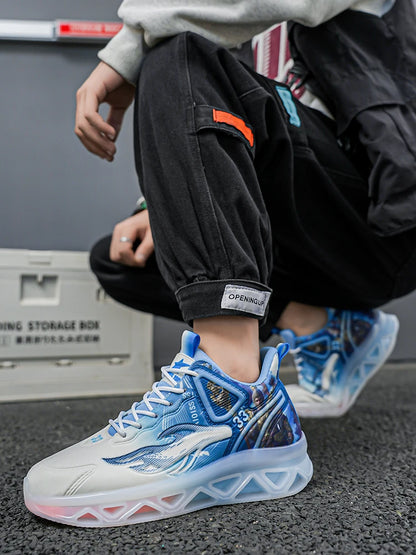 Chaussures de basket-ball à la mode et tendance pour hommes, avec une forte capacité de saut, chaussures de sport décontractées antidérapantes et résistantes à l'usure