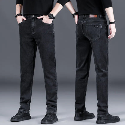 Jeans pantalons haut de gamme pour hommes pantalons printemps et automne pantalons décontractés homme adulte Gentleman est confortable et décontracté Baggy jean