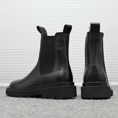 StephanBoots-Chaussures à plateforme noires pour hommes, Bottes de rinçage à la mode, Slip on, Nouveau, Automne, Hiver, 2022 - DOGOMET DIGITAL PLUS