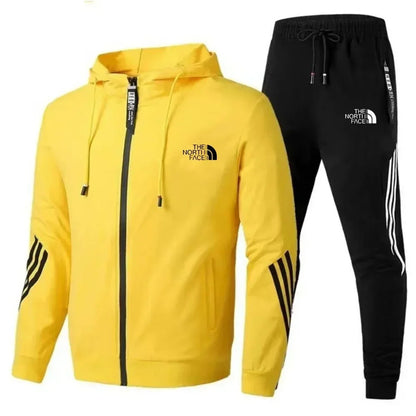 2025Men's Suit Two-Piece Tracksuit Casual Sports Jacket+Trousers Harajuku Sports Suit Spring And Autumn Hoodie Sportswear - DOGOMET DIGITAL PLUS
