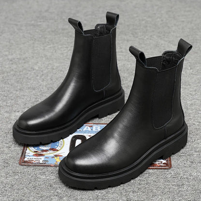 StephanBoots-Chaussures à plateforme noires pour hommes, Bottes de rinçage à la mode, Slip on, Nouveau, Automne, Hiver, 2022 - DOGOMET DIGITAL PLUS