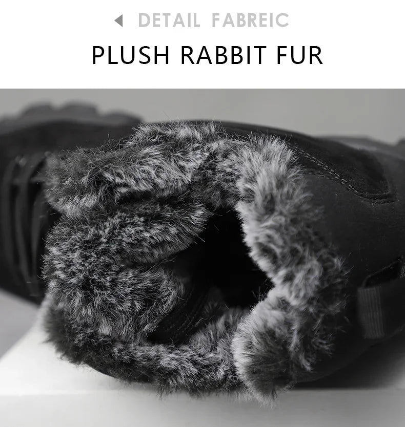 Hommes hiver bottes de neige avec fourrure baskets d'extérieur hommes chaussures 2023 nouveau mâle chaussures chaudes bottines pour hommes Botines Botas Hombre - DOGOMET DIGITAL PLUS