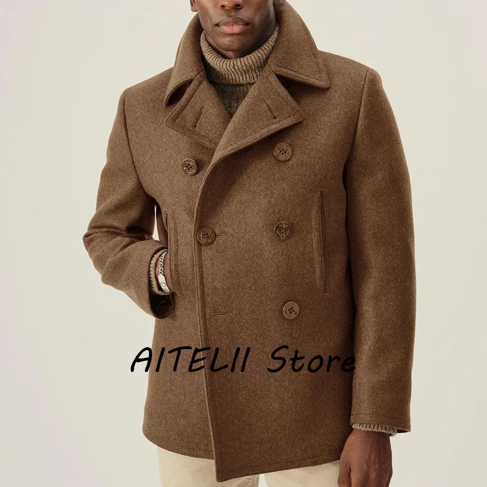 Manteau en laine élégant pour hommes, vestes pour hommes combinés, cachet masculin, haute qualité, hiver, luxe, nouveau