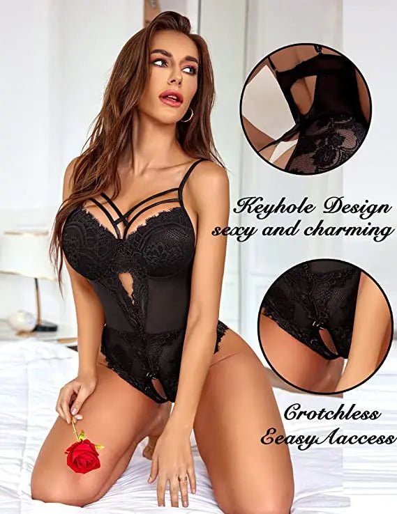 Women's Lingerie Sexy Women Underwear Whole Bodysuits Erotic Lingerie Woman Ensemble Lingeries Femmes hollowed out garters