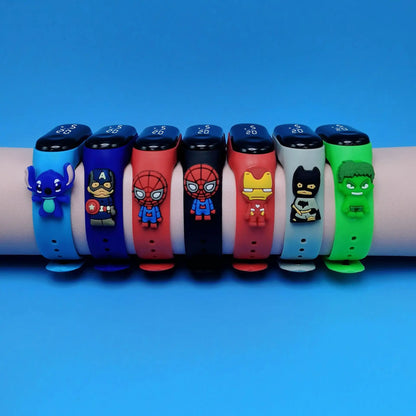 Montre étanche Marvel pour enfants, montres de dessin animé, affichage LED, électronique, numérique, cadeau de vacances, mode