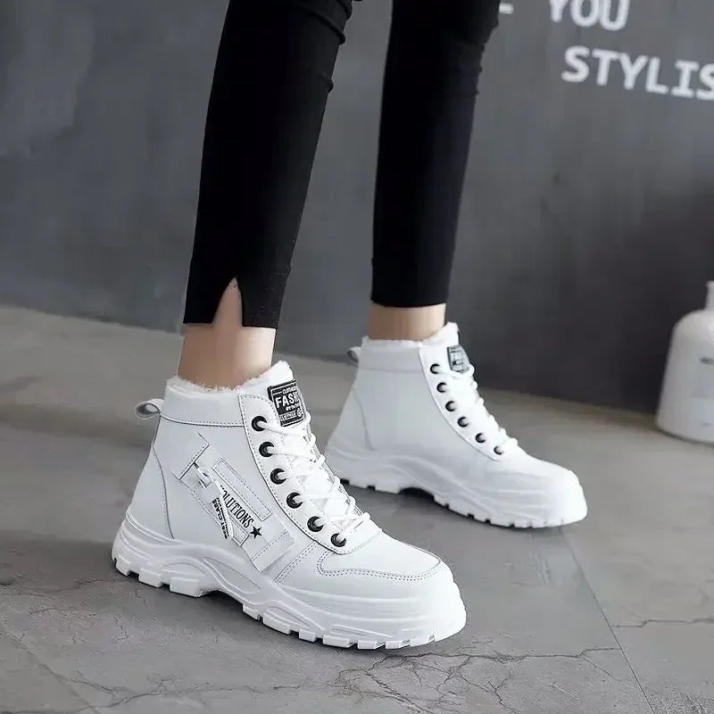 Bottes De neige d'hiver pour femmes, chaussures montantes décontractées, baskets chaudes à plateforme, bottines De grande taille 45, Zapatillas De Mujer, nouvelle collection - DOGOMET DIGITAL PLUS
