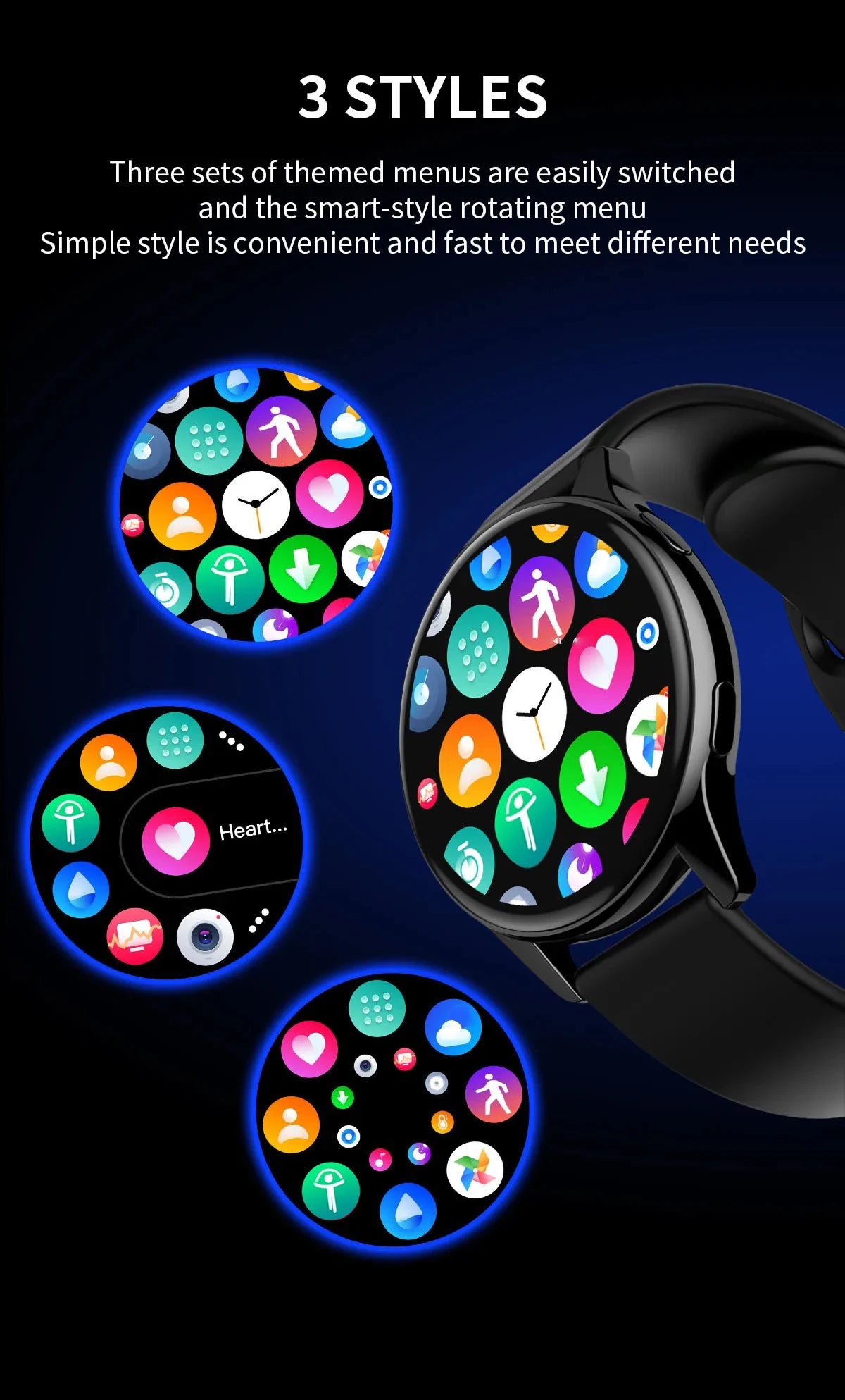 Smartwatch 2025 rond AMOLED affichage Bluetooth relojes para hombres sans fil montres intelligentes homme femme nouveau pour iPhone Android