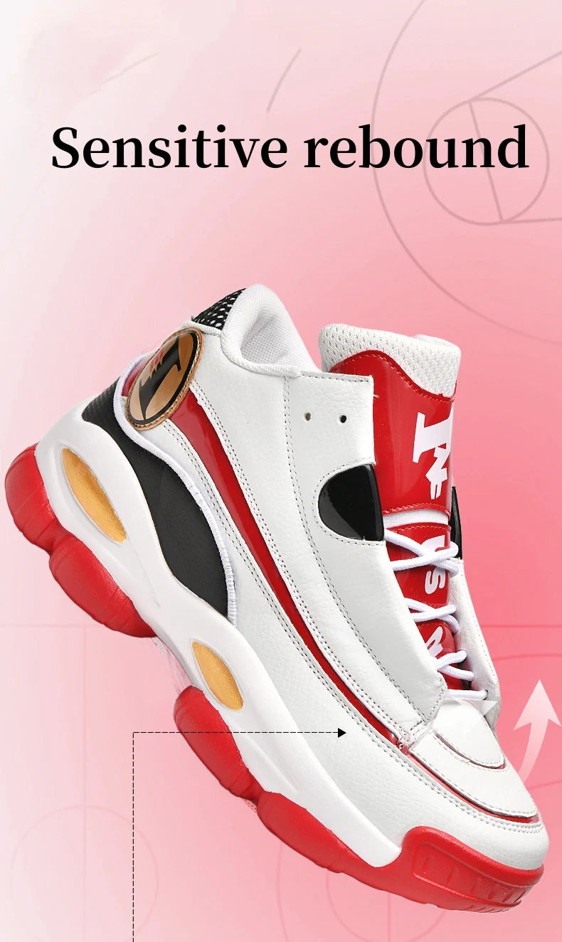 Chaussures de basket-ball pour hommes de haute qualité automne chaussures de sport en cuir plate-forme extérieure bottes de basket-ball professionnelles hommes chaussures d'entraînement