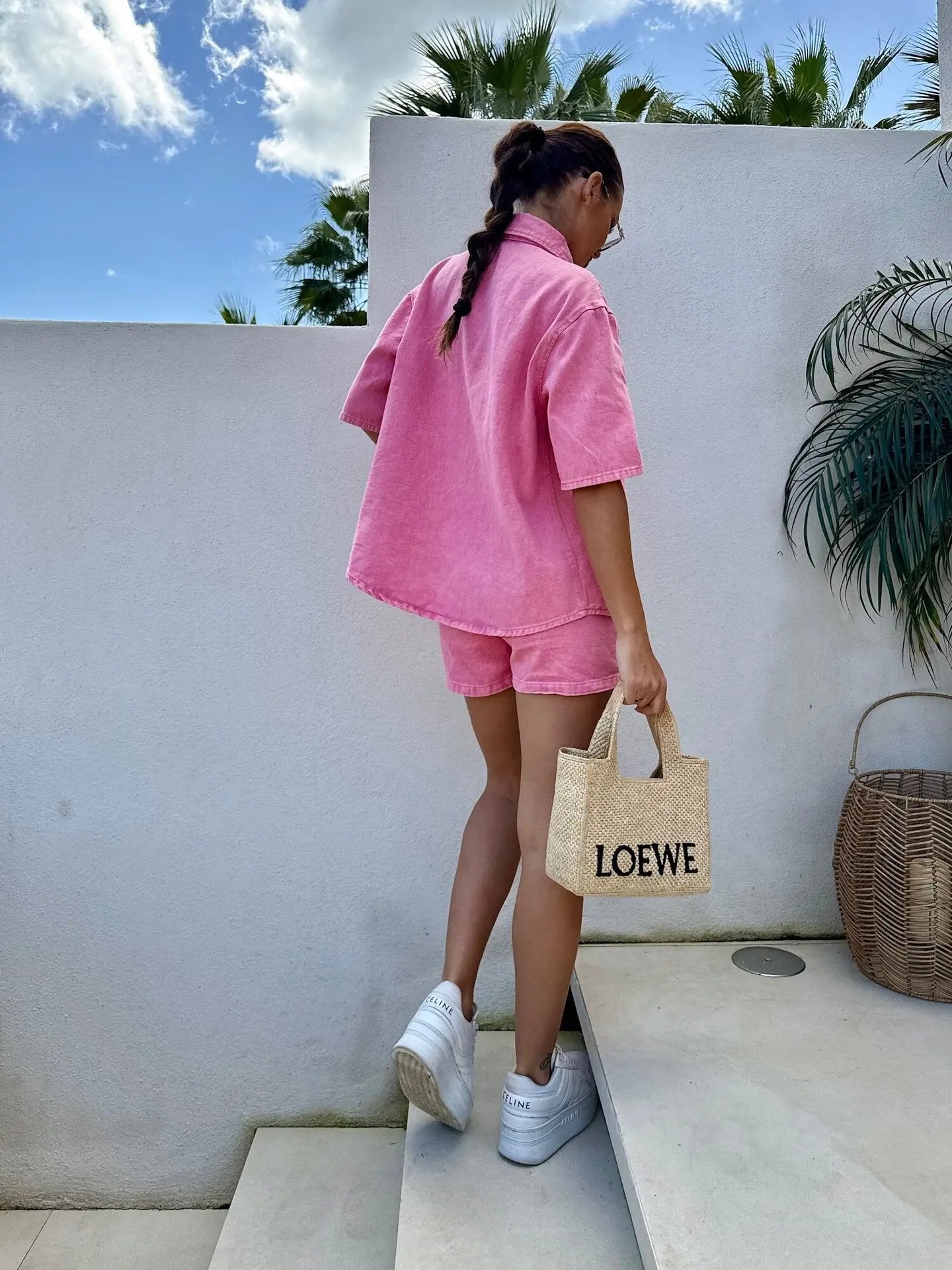 2025 Summer Women's Fashion Casual Loose Short Sleeve Shirt Denim Shorts Set Ensemble Femme 2 Pièces Été