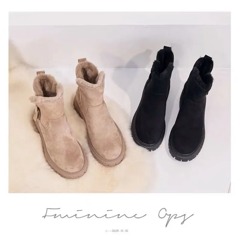 2025 hiver femmes bottes en peluche chaud bottes De neige mode haut coton bottes pour femmes gland fermeture éclair bottine Botas De Mujer - DOGOMET DIGITAL PLUS