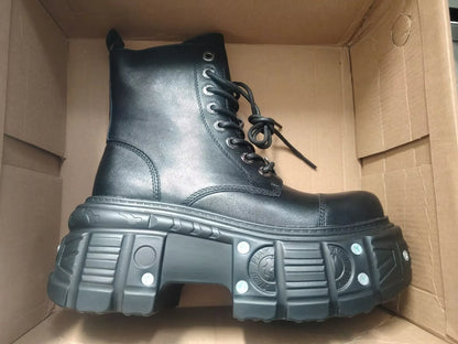 Cuir rehaussé 10 cm à semelles épaisses hommes haut de gamme Style britannique 2025 nouvelles bottes pour hommes à la mode - DOGOMET DIGITAL PLUS