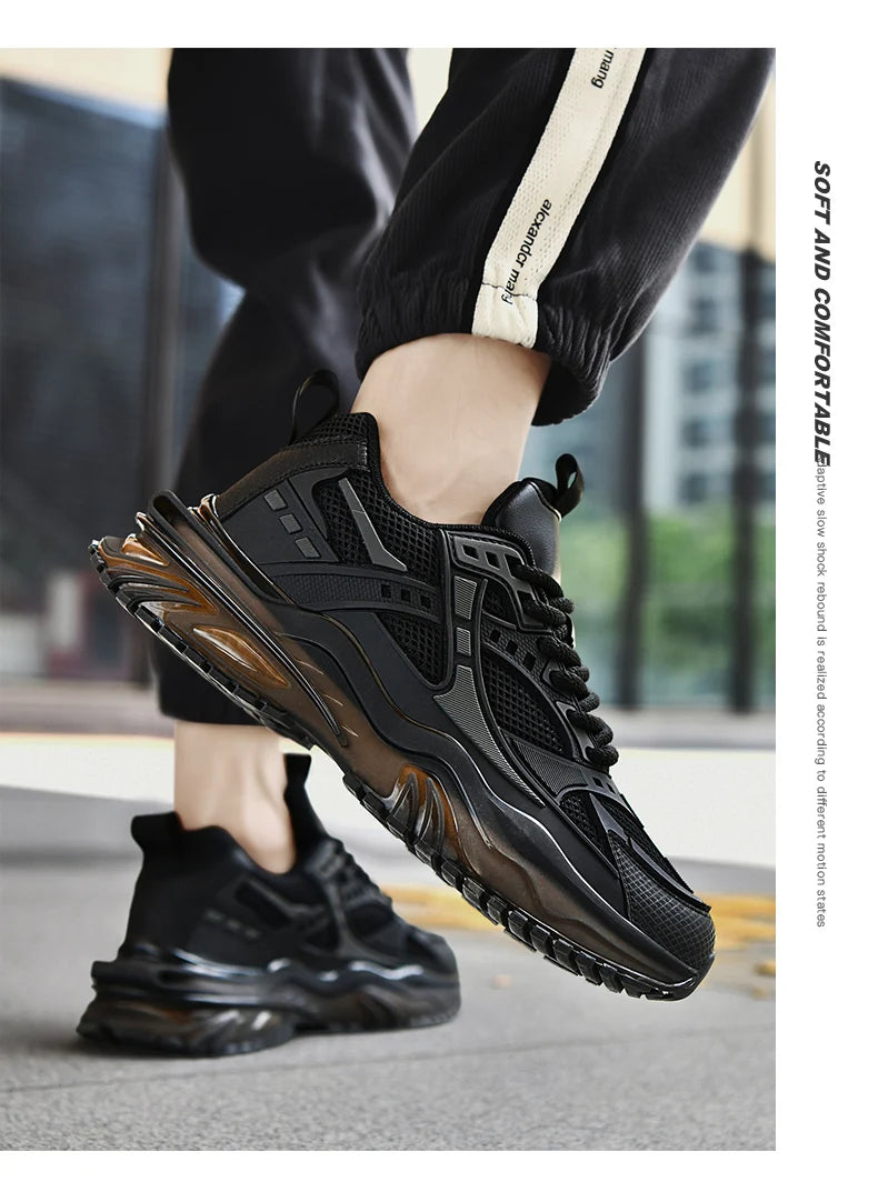 Nouvelles chaussures de sport pour hommes quatre saisons mode confortable extérieur antidérapant semelle épaisse résistant à l'usure respirant baskets de loisirs