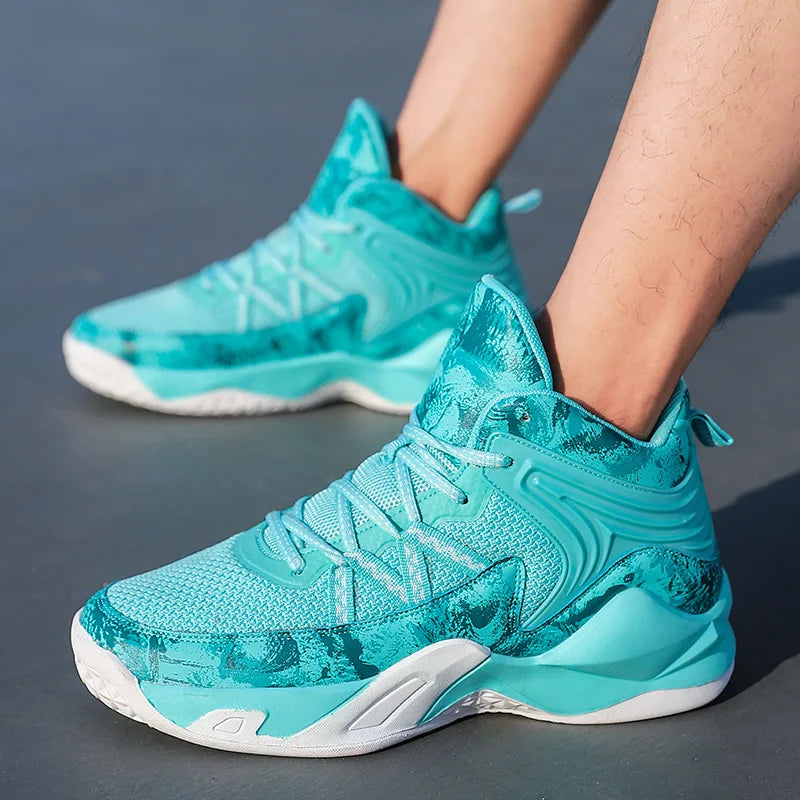 Chaussures de basket-ball respirantes carillon colorées pour hommes, chaussures de sport décontractées, haut, polyvalent, nouveau, printemps, 2024