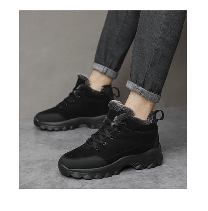 Hommes hiver bottes de neige avec fourrure baskets d'extérieur hommes chaussures 2023 nouveau mâle chaussures chaudes bottines pour hommes Botines Botas Hombre - DOGOMET DIGITAL PLUS