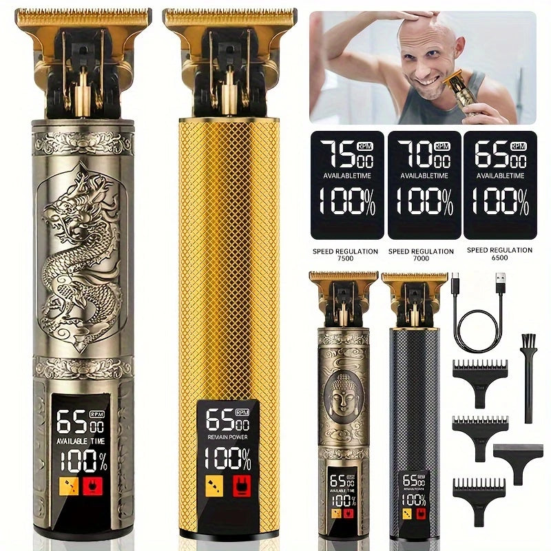 Kit de tondeuses à cheveux et tondeuses vintage professionnelles, ensemble de coupe de cheveux et de toilettage sans fil rechargeables pour hommes, tondeuse à barbe avec - DOGOMET DIGITAL PLUS
