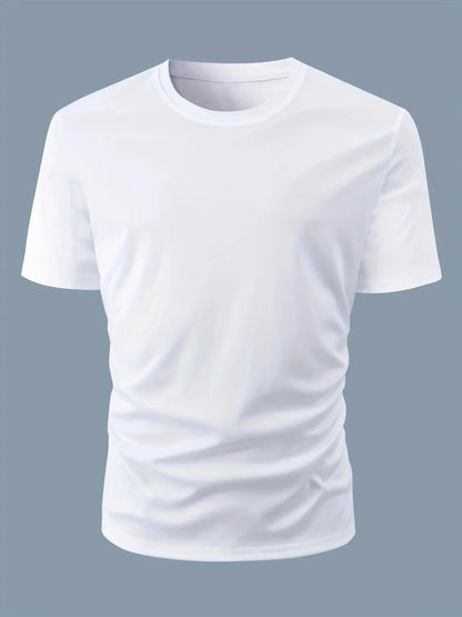 T-shirt à Manches Courtes et Col Rond pour Homme, Haut Décontracté, Coupe Ample, Grande Lettre Imprimée, Style High Street, Unisexe, Été, 100% Coton