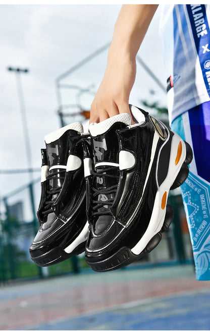 Chaussures de basket-ball pour hommes de haute qualité automne chaussures de sport en cuir plate-forme extérieure bottes de basket-ball professionnelles hommes chaussures d'entraînement