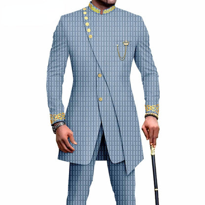 New Casual Men's Suit Slim Two-piece Set Costume Homme Suits for Costume Homme Pour Mariage Terno Masculino Completo