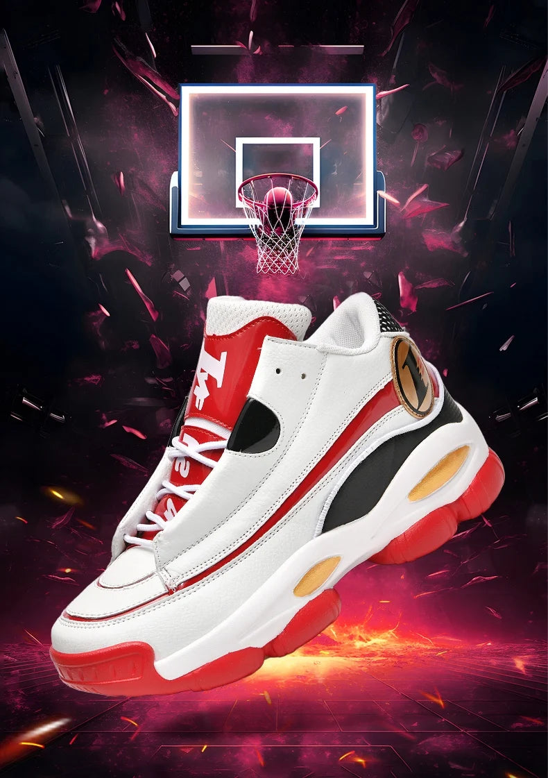 Chaussures de basket-ball pour hommes de haute qualité automne chaussures de sport en cuir plate-forme extérieure bottes de basket-ball professionnelles hommes chaussures d'entraînement