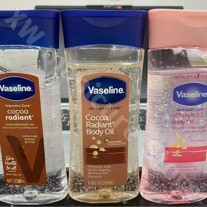 Vaseline Soins du corps Cacao Rose Café Gel corporel Huile verrouille dans l'humidité et hydrate pour améliorer la peau sèche et éplucher 200 Ml