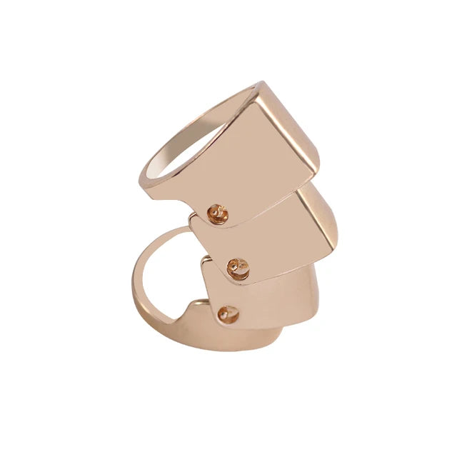 Anneau métallique Punk créatif pour hommes et femmes, armure commune, peut porter des bijoux, accessoires tendance, cadeaux - DOGOMET DIGITAL PLUS
