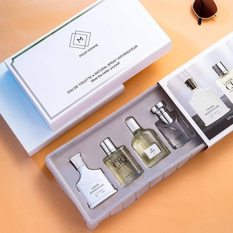 Perfume for Man Gift Set (30ml*4) - Long-Lasting Fragrance Trio for Confidence, Work, Social & Dating, Perfumes Homme