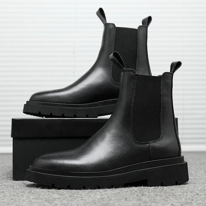 StephanBoots-Chaussures à plateforme noires pour hommes, Bottes de rinçage à la mode, Slip on, Nouveau, Automne, Hiver, 2022 - DOGOMET DIGITAL PLUS