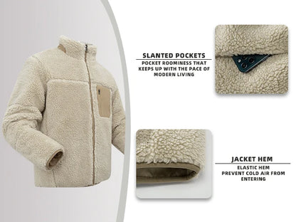 Veste polaire pour hommes, pour randonnée et aventure, vêtements chauds d'hiver, vêtements quotidiens décontractés, Design à la mode, manteaux de fourrure pour hommes - DOGOMET DIGITAL PLUS