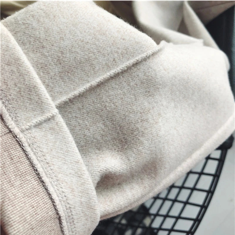 Woolen Pants Women's Harem Pencil Pants 2024 Autumn Winter High Waist Casual Pantalones Beige Black Office Lady Women Trousers