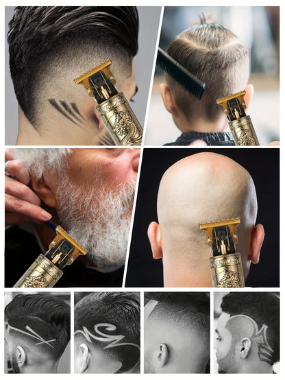 Kit de tondeuses à cheveux et tondeuses vintage professionnelles, ensemble de coupe de cheveux et de toilettage sans fil rechargeables pour hommes, tondeuse à barbe avec - DOGOMET DIGITAL PLUS