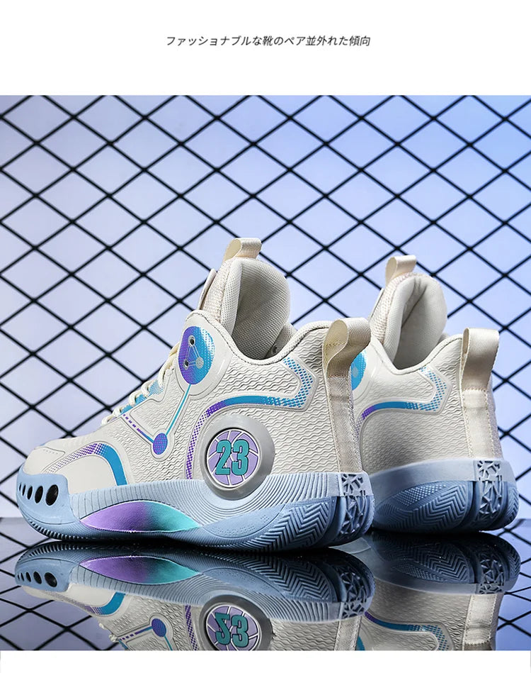 Nouvelles chaussures de basket-ball montantes chaussures de sport confortables et respirantes pour hommes et femmes athlètes d'entraînement chaussures d'étudiant décontractées