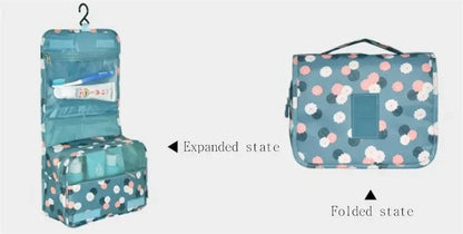 Cosmetic Bag Women Travel Pouch Waterproof Toiletries Beauty Organizer Ladies Bathroom Neceser Makeup Storage Bag With Hook