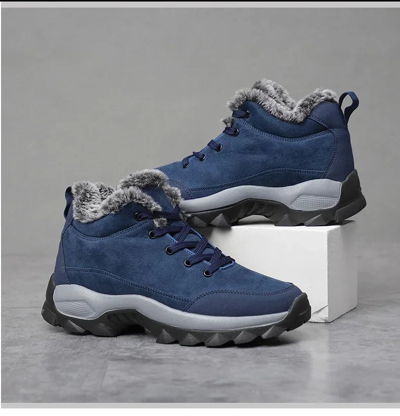 Hommes hiver bottes de neige avec fourrure baskets d'extérieur hommes chaussures 2023 nouveau mâle chaussures chaudes bottines pour hommes Botines Botas Hombre - DOGOMET DIGITAL PLUS