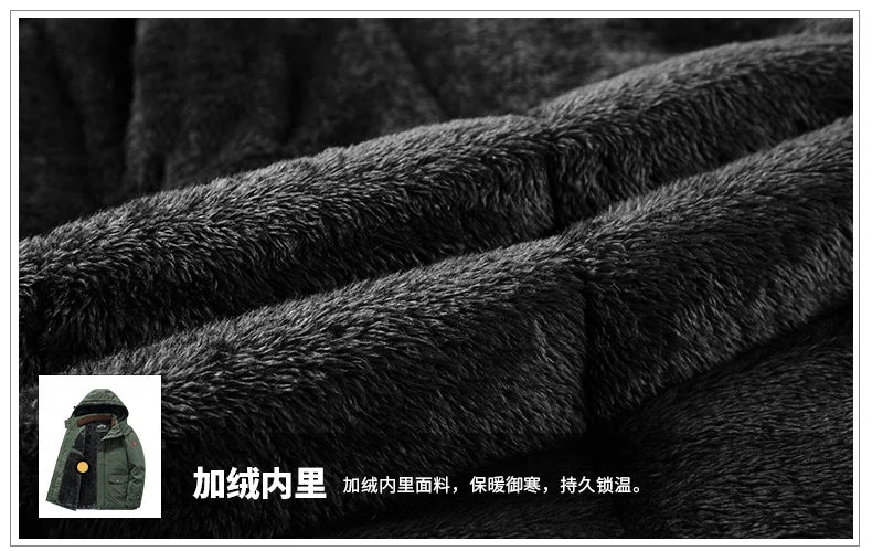 Parka Thermique Épaisse et Chaude pour Homme, Manteau Décontracté à Fermeture Éclair, avec Doublure Souriante, Coupe-Vent, Vêtement d'Extérieur, Hiver - DOGOMET DIGITAL PLUS