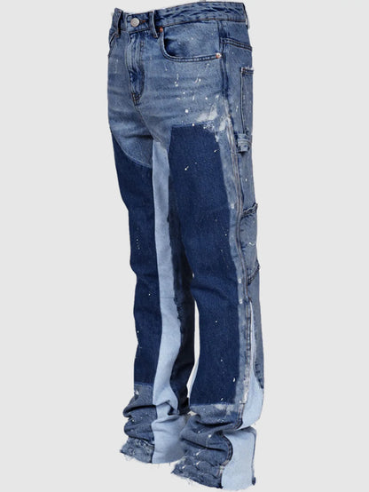 Jean délavé hommes Vintage longueur cheville pantalon taille moyenne poches bouton fermeture éclair mouche en détresse Denims Streetwear pantalon droit