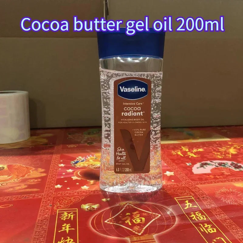 Vaseline Soins du corps Cacao Rose Café Gel corporel Huile verrouille dans l'humidité et hydrate pour améliorer la peau sèche et éplucher 200 Ml