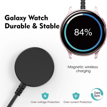 Chargeur sans fil Galaxy Watch pour Galaxy Watch 3/4 5/6/7 Active1-2 Ultra FE câble de montre USB-A USB-C
