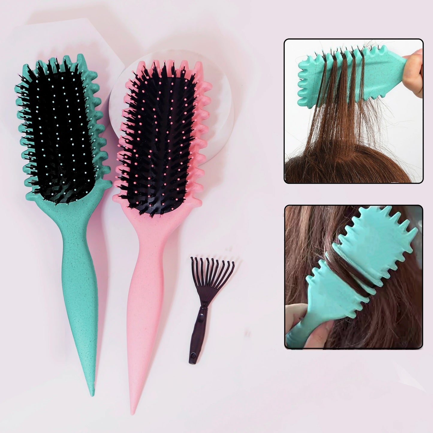 Brosse de coiffure pour cheveux bouclés, 1 pièce, élimination des rides, peigne pour cheveux bouclés et humides, outil de coiffure