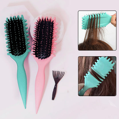 Brosse de coiffure pour cheveux bouclés, 1 pièce, élimination des rides, peigne pour cheveux bouclés et humides, outil de coiffure