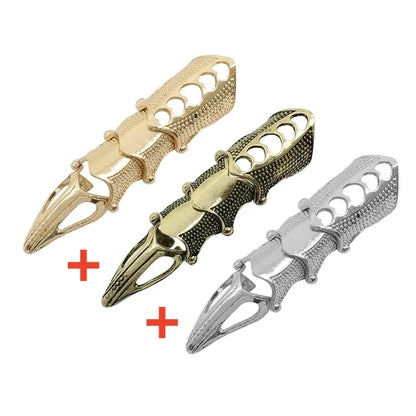 Anneau métallique Punk créatif pour hommes et femmes, armure commune, peut porter des bijoux, accessoires tendance, cadeaux - DOGOMET DIGITAL PLUS