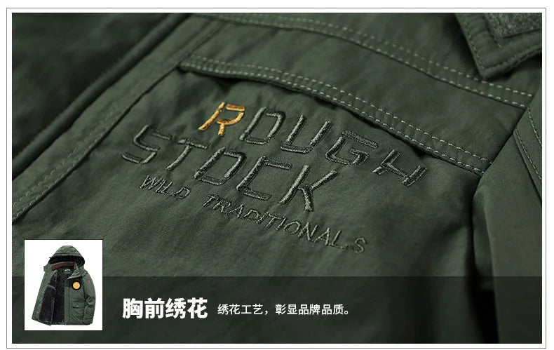 Parka Thermique Épaisse et Chaude pour Homme, Manteau Décontracté à Fermeture Éclair, avec Doublure Souriante, Coupe-Vent, Vêtement d'Extérieur, Hiver - DOGOMET DIGITAL PLUS