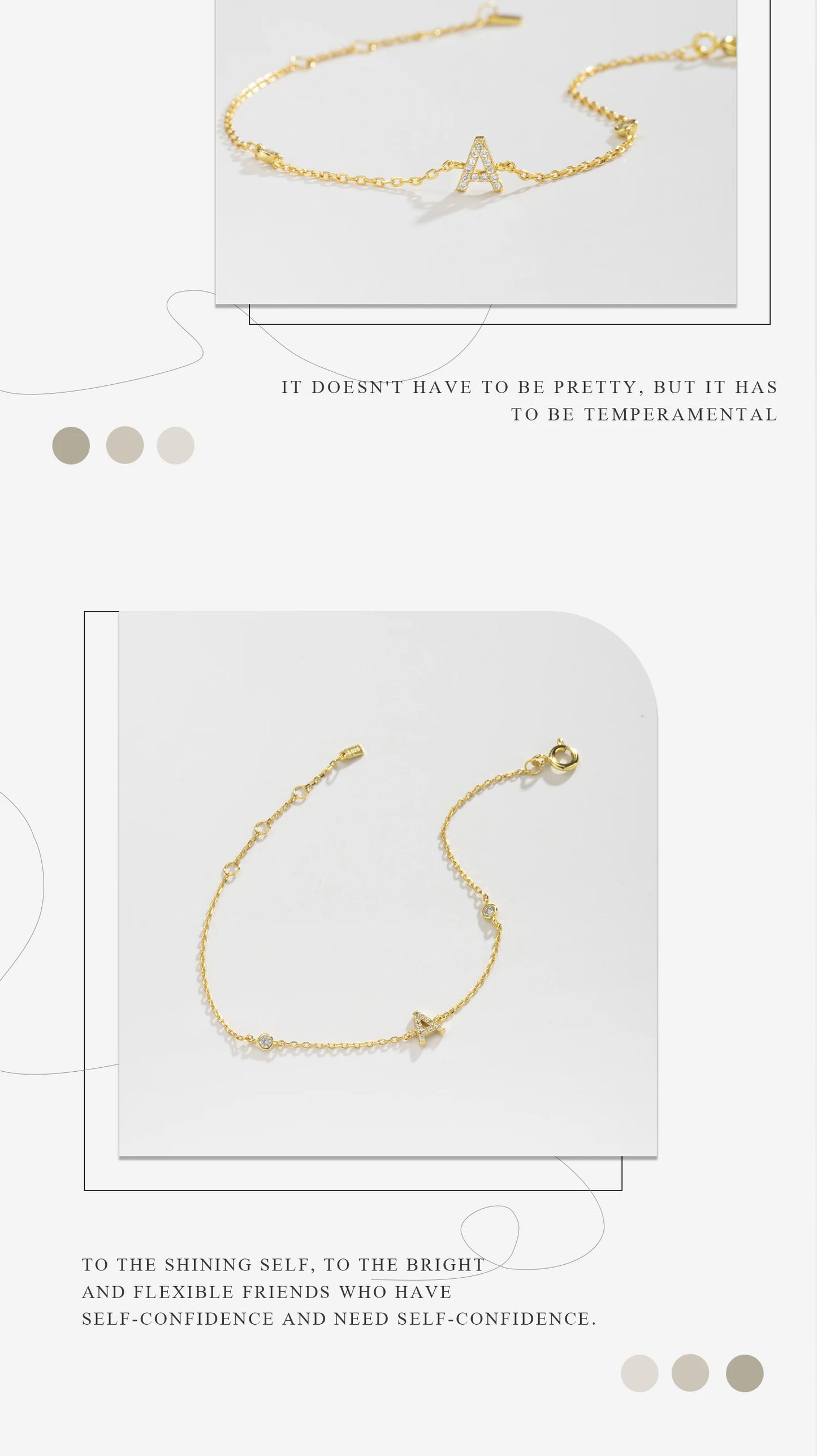 ANDYWEN – Bracelet en argent Sterling 925, 26 lettres initiales, monogramme de l'alphabet, nom en or, cristal CZ Zircon, bijoux à la mode 2021 - DOGOMET DIGITAL PLUS