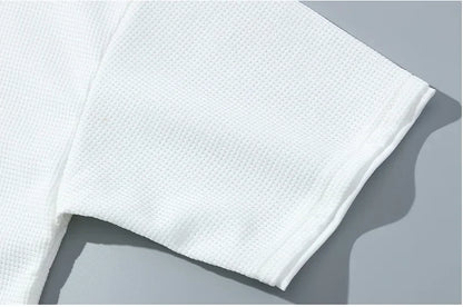 A 2025 new summer outdoor short-sleeved round-neck T-shirt and breathable shorts two-piece fashionable sporty casual suit - DOGOMET DIGITAL PLUS