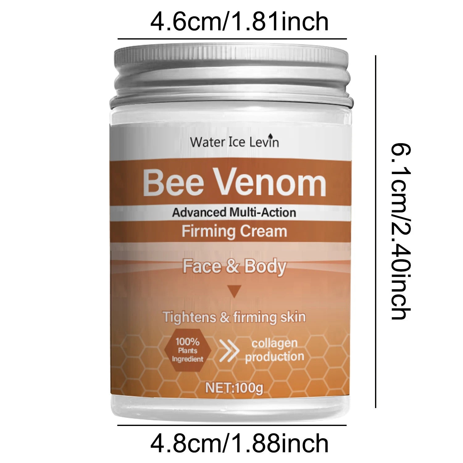 Bee Venom Firming Abdominal Cream - Plant-Based, Moisturizing and Moisturizing Contains Hyaluronic Acid Suitable for All Skin Types, Gentle for Sensitive Skin, Turmeric Skin Care - DOGOMET DIGITAL PLUS