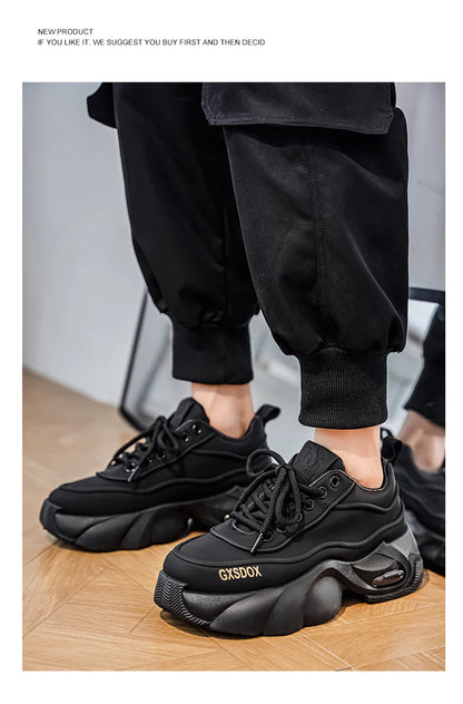 Chaussures pour hommes baskets hautes chaussures de sport de mode à semelles fines chaussures décontractées pour hommes anti-dérapant résistant à l'usure chaussures de course en plein air polyvalentes