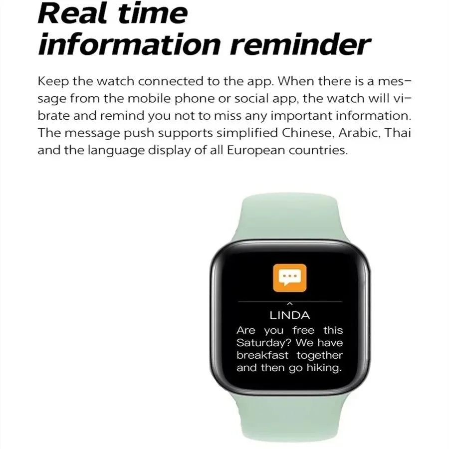 2025 nouvelle montre intelligente pour hommes Android IOS téléphone 1.73 "écran Bluetooth appel surveillance de la pression artérielle d'oxygène montre intelligente femmes