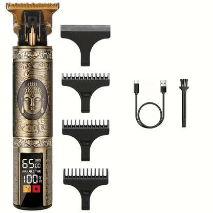 Kit de tondeuses à cheveux et tondeuses vintage professionnelles, ensemble de coupe de cheveux et de toilettage sans fil rechargeables pour hommes, tondeuse à barbe avec - DOGOMET DIGITAL PLUS