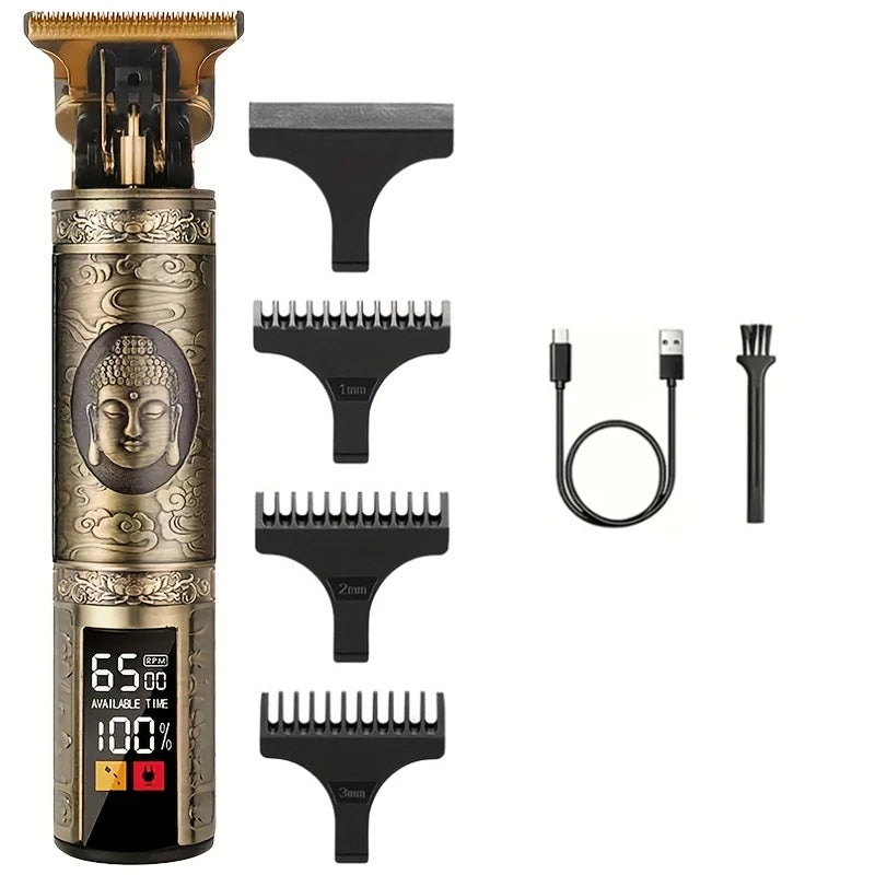 Kit de tondeuses à cheveux et tondeuses vintage professionnelles, ensemble de coupe de cheveux et de toilettage sans fil rechargeables pour hommes, tondeuse à barbe avec - DOGOMET DIGITAL PLUS
